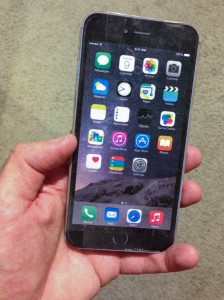 My iPhone 6 Plus (some cardboard and a color printout)