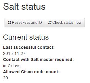 Successful contact with SALT servers